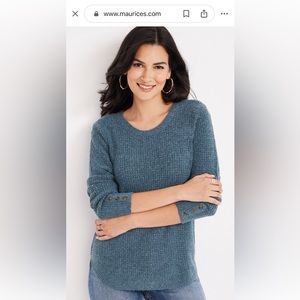 Brand new! Maurice’s waffle-knit sweater size M